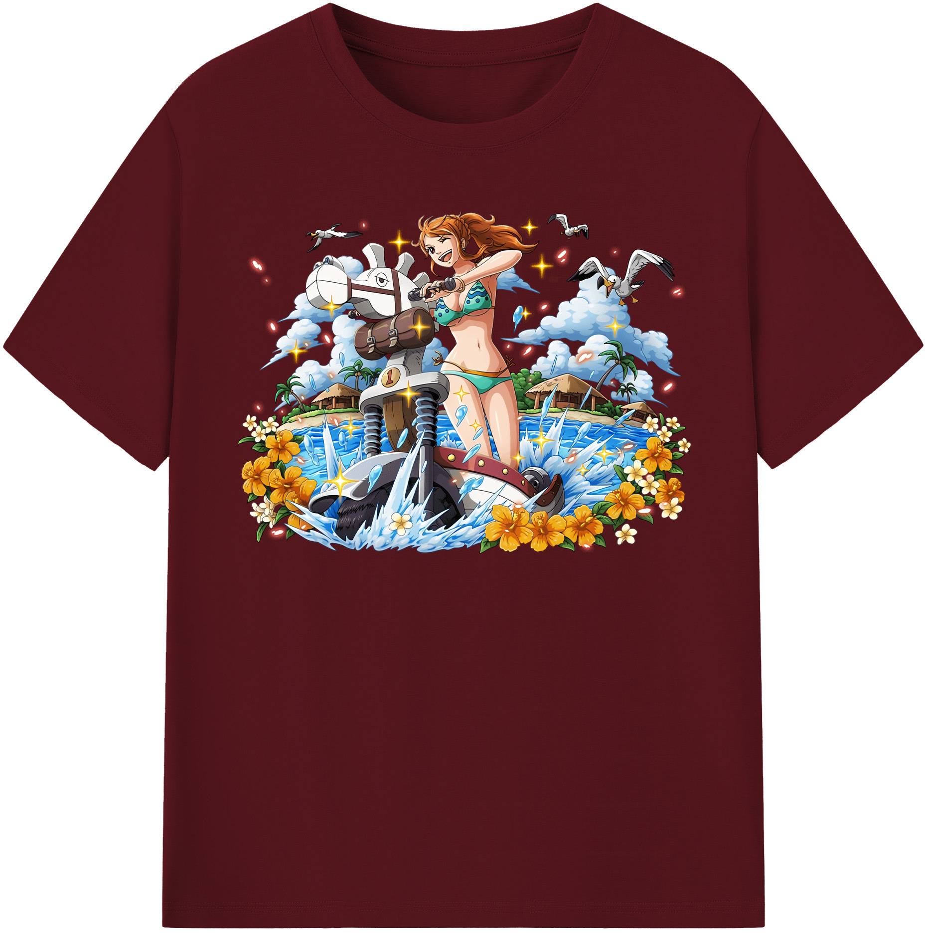 ワンピース ナミ ONE PIECE Nami 綿100％半袖Tシャツ（フロントプリント）